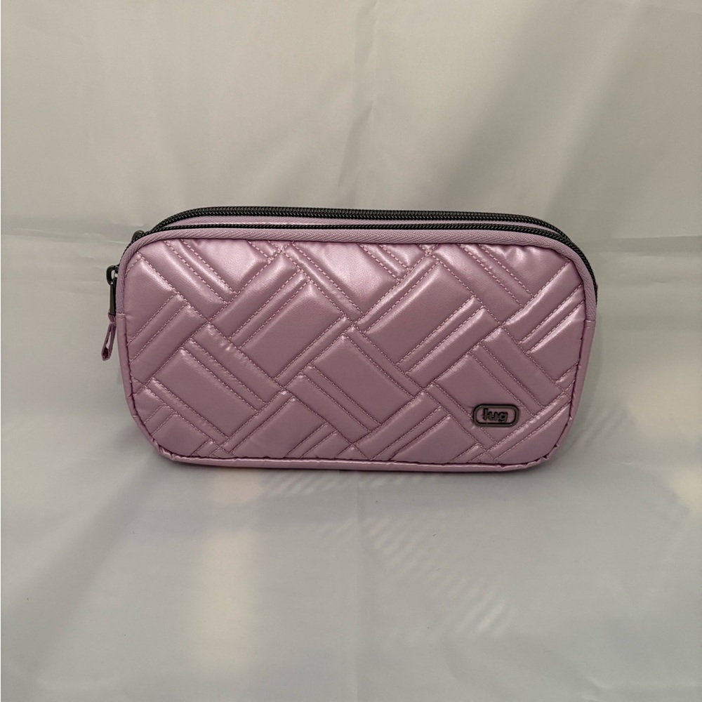 Lug Coupe XL Plus Quilted Crossbody Bag in Bubble Purple Lavender Metallic